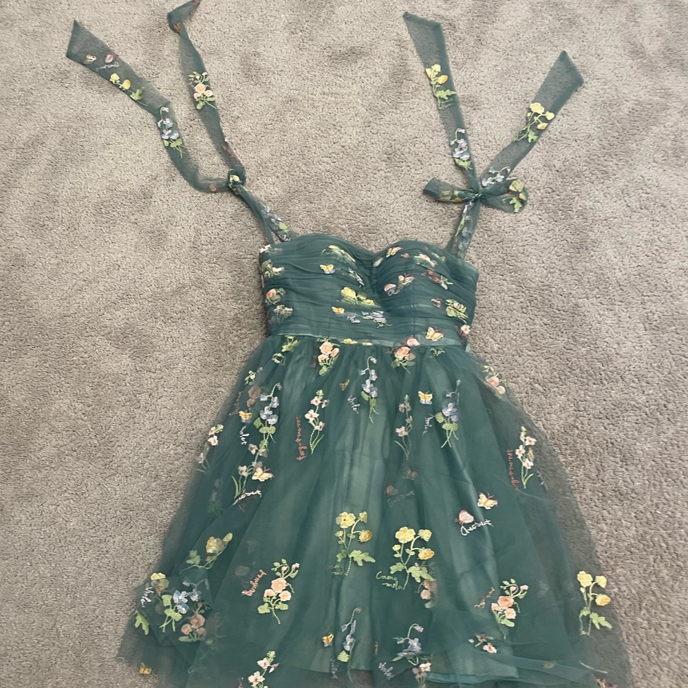Women's Tie Strap Tulle Dress